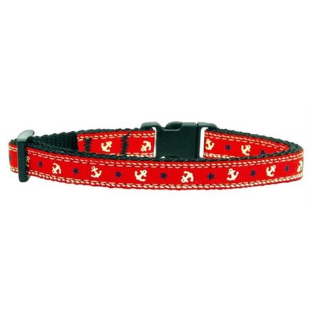 UNCONDITIONAL LOVE Anchors Nylon Ribbon Collar Red Cat Safety UN805086